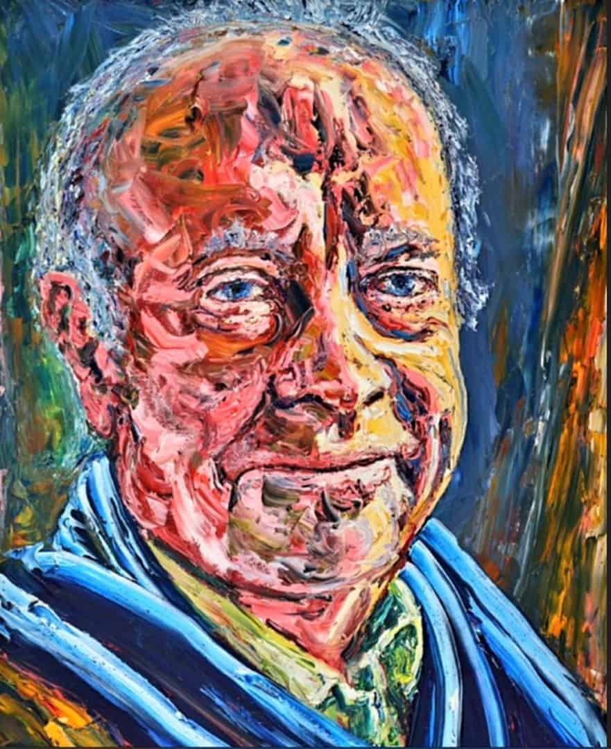 Painting of Brendan Kennelly, by Liam O Neill