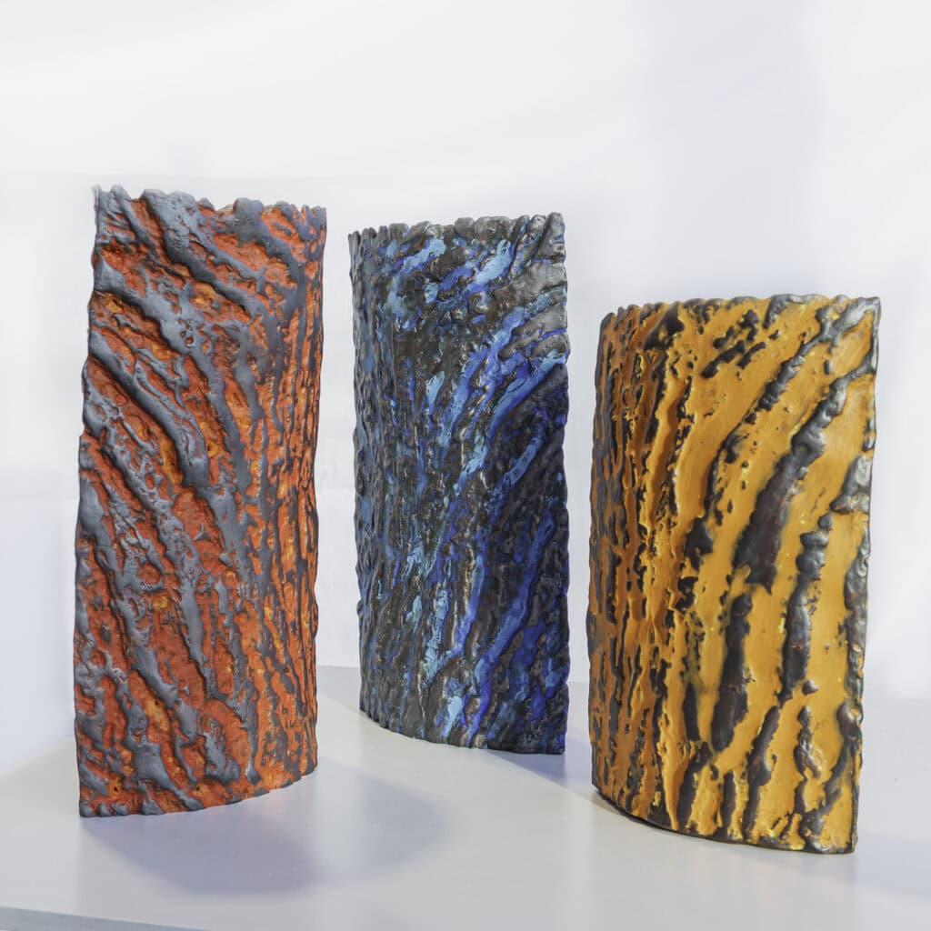 Three ceramic pieces by Lone