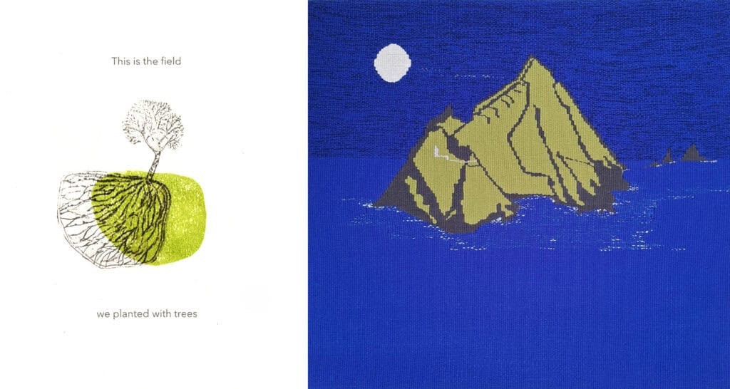 drawing by emer fallon and weaving by sally Mulchahy