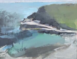 Impressionist painting of coast