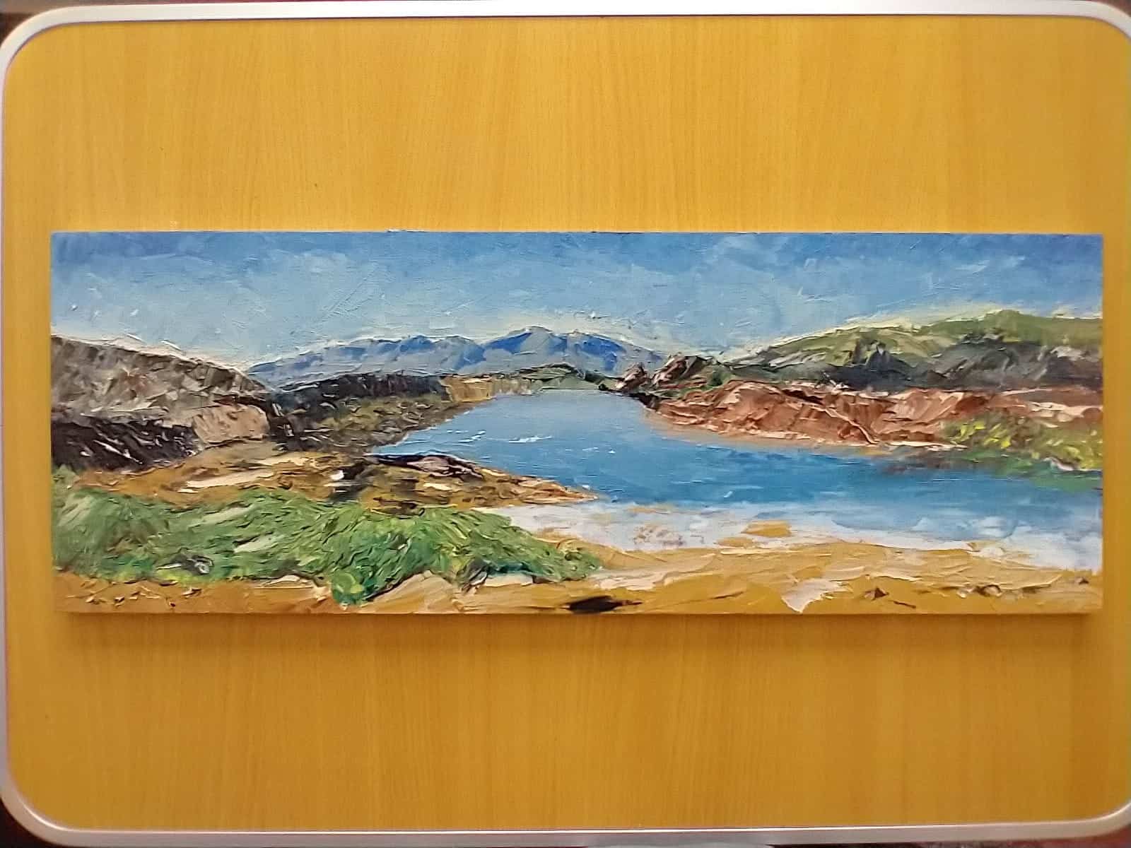 Painting of a coastal scene