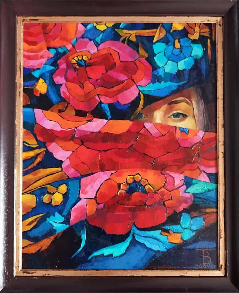 women picking through a blanket