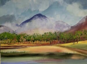 Painting of Mountain scene